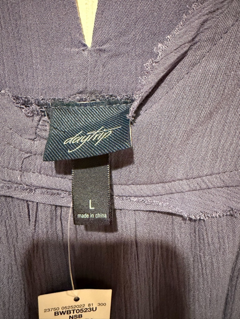 Buckle Women's Short Sleeve V-Neck Tunic - Slate Blue - Picture 9 of 9